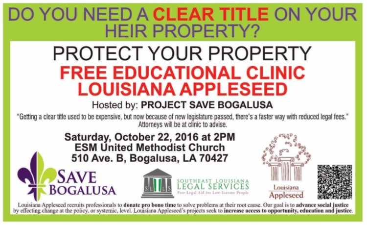 free community education october 22 2pm 510 avenue b bogalusa